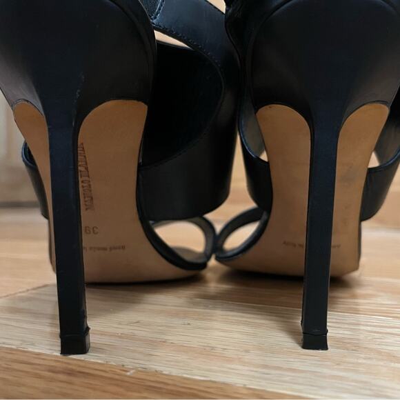 Manolo Blahnik Black Sling Back Sandals Size 39 - Picture 16 of 16